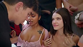 her best friend rounded up six guys to pound all holes