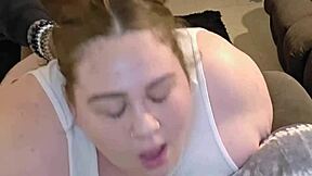 Curvy white slut shakes ass on huge cock at work?