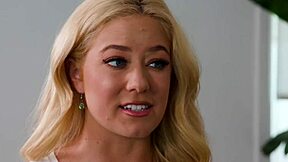 Blondie teen River Lynn rubs wet pussy on client during family nuru massage!