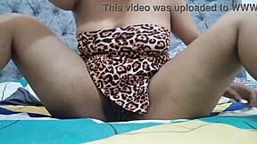 stepdaughter squeezes tight pussy till she squirts everywhere