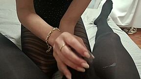 milf gags on monster cock deepthroat in pantyhose heels and latex choking fetish