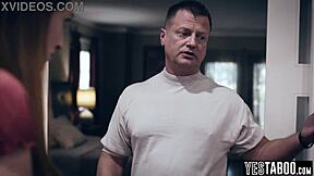 boyfriend's stepdad, your huge cock is ruining my pregnant pussy!