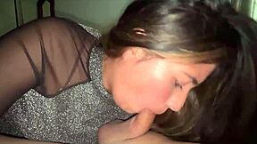 hot latina mama slurps cock rides rough then rubs pussy on top pov