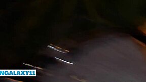 Skinny student creampied anal on public street