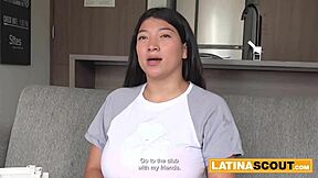 huge latina teen's monster tits crushed by big cock titty fuck then upside down face fuck 😈💦