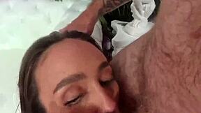 petite christina sage chokes gags on rough facefuck cumshot