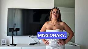 big tits brunette screams for rough doggy and missionary titty fuck in pov