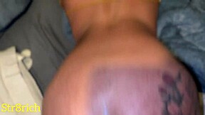 Ebony Teen Cowgirl Blows Huge Cock Then Takes Anal Creampie Missionary Style
