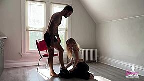 Date night adrenaline fuck: squirting skinny wife moans through doggystyle creampie