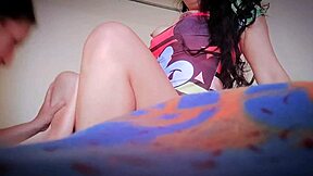 your latina stepsis lets horny stepbro fill her tight ass with cum voyeur style
