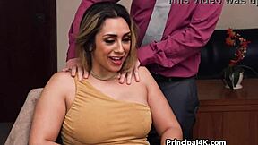 two teen pussies ride principal tony's hard cock sloppy double vaginal hidden cam