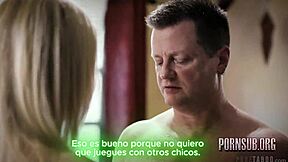 big ass latina milf mother-in-law seduces with taboo creampie behind closed doors sub español