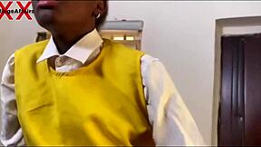 Naughty Schoolgirl Moans on Big Cock Bent Over Office Desk