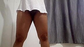 Sexy Morena Strips Dress Fingers Excited Pussy Doggy