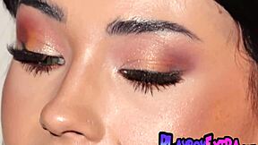 latina teen beca barbie spices thanksgiving dare by stripping to show shaved pussy