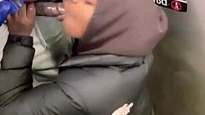 petite stepsis sucks stepbro's 11-inch bbc to public train orgasm