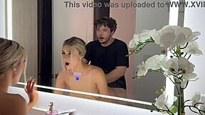 wanna watch this big tits blonde get fucked hard in the mirror?