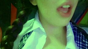 shy pigtail student, you sure about masturbating on cam first time?