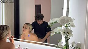 wanna watch this big tits blonde get fucked hard in the mirror?