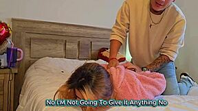 stepsis ditches tv for my cum on her feet