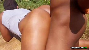 Her Tight Wet Ebony Pussy Creampies Big Cock Doggystyle Quick