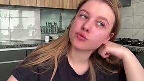 early morning kitchen tingles with juicy pleasure