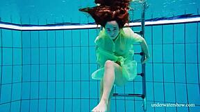 russian shy blonde nina mohnatka swims her small tits underwater hot