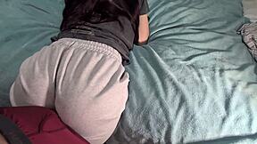 POV Ass Worship Grind on Petite Redhead Slut in Sweatpants!
