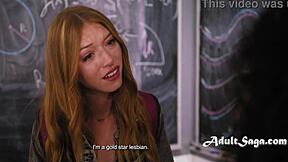 pervy teacher forces petite lesbians myra moans pixie into rough classroom 3some moans first time storyline