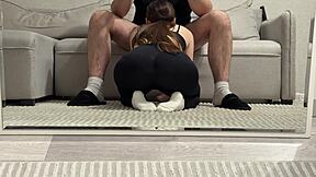 Annoying roommate gives surprise dorm blowjob