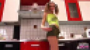 skinny teen babe stuffs tight body into skinny jeans looking perfect