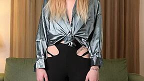 photoshoot with HOT yoga pants on SKINNY tattooed hazel ash