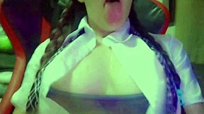shy pigtail student, you sure about masturbating on cam first time?