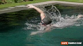 stepsister supports me by letting me fuck her hairy pussy nonstop