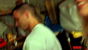 chubby blonde teen takes anal and pussy pounding with loud orgasms