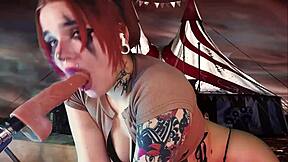 redhead cosplayer's deep throat hides wild machine secrets