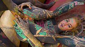 sexy goth dreads teen rides cock ass to mouth sloppy!