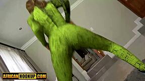 18yo ebony teen railed rough by tourist's big white cock?