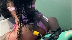 POV: Horny Brazilian Wife Ditches Cuck Hubby on Beach for Jetski Fuck with Instructor