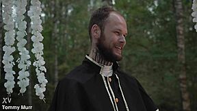 brunette bride sucks two monster cocks deep before her wedding day