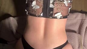 petite college slut creams tight pussy on thick dick dining table