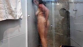 stepson flashes his hard penis to stepmom in shower what's her next move