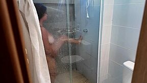 stepson flashes his hard penis to stepmom in shower what's her next move