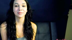 Sabrina's petite inked brunette hairy blowjob rimjob gets sloppy passionate