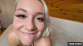 blonde college cutie takes rough pounding from start to finish