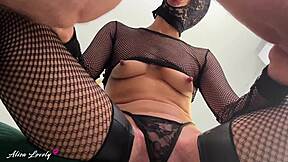 sluttly stepmom in mask stockings needs intense fuckin deepthroat creampie fishnets lingerie housewife masked juicy pussy 😈🔥