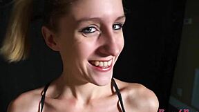 pixie, deepthroat my cock then take xmas creampie in your tight pussy