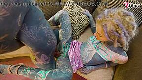 sexy goth dreads teen rides cock ass to mouth sloppy!