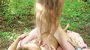Sexy German Milf Olivia's Outdoor Forest Cowgirl Ride Dream!