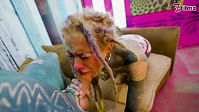 sexy goth dreads teen rides cock ass to mouth sloppy!